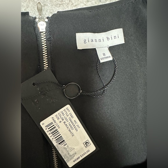 Gianni Bini Black Tweed Sequin Long Sleeve Dress New With Tags Size 8 - Picture 15 of 15